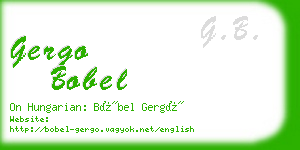 gergo bobel business card